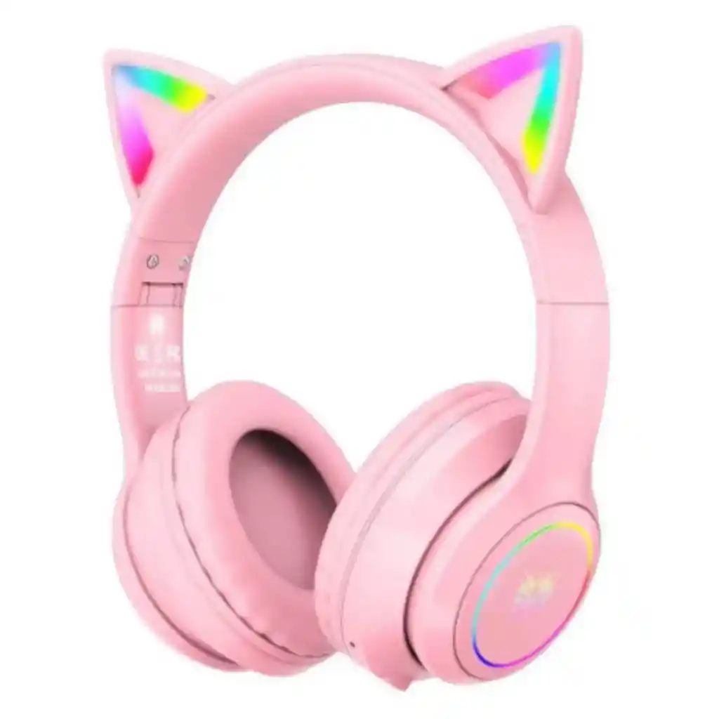 Audífonos Onikuma B90 Bluetooth Led Inalámbricos Rosado