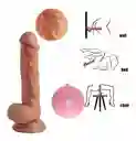 Dildo Vibrador Realista Contesticulos Control Remoto Alambrico