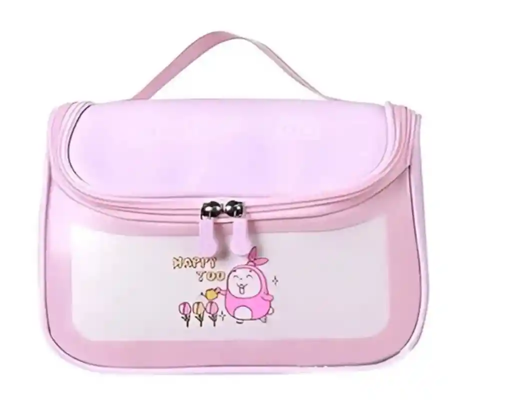 Cosmetiquera Transparente Organizador Maquillaje Viaje Conejo Helado