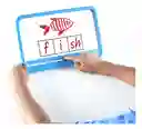 Juego Didáctico Pizarra Magnética Formar Palabras Azul Para Niños