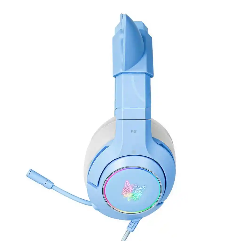 Auriculares Gamer Onikuma K9 Con Luz Rgb Azul Cielo