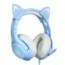 Auriculares Gamer Onikuma K9 Con Luz Rgb Azul Cielo