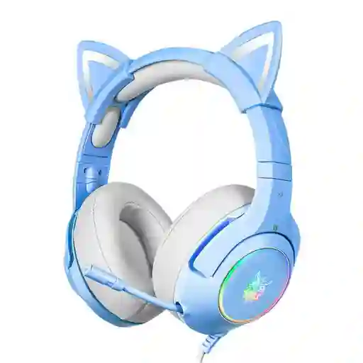 Auriculares Gamer Onikuma K9 Con Luz Rgb Azul Cielo