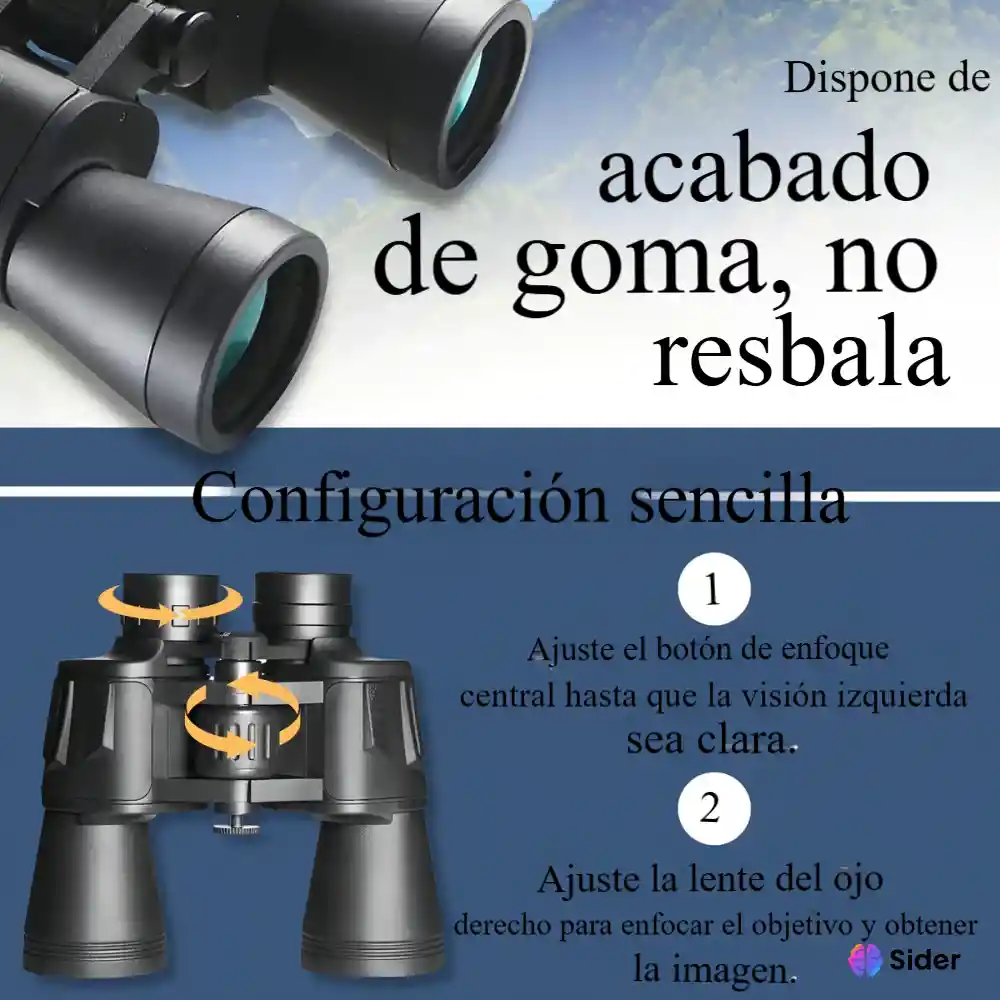 Binoculares Profesionales Largo Alcance 20x50 Prismáticos Hd