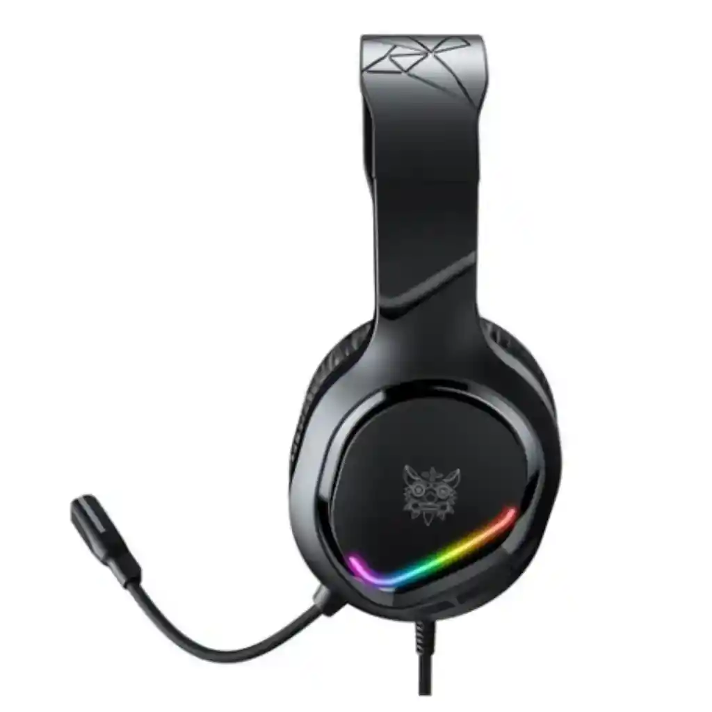 Audífonos Diadema Gamer Onikuma X31 Negro Con Luz Rgb