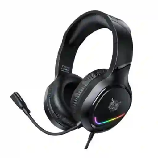 Audífonos Diadema Gamer Onikuma X31 Negro Con Luz Rgb