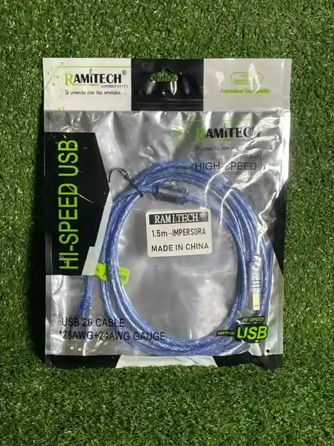 Cable Usb Para Impresora | Usb 2.0 | 1.5 Metros | High Quality | Doble Usb