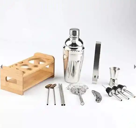Set Coctelera Acero 12pcs Barman