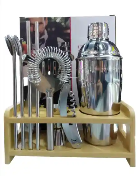 Set Coctelera Acero 12pcs Barman