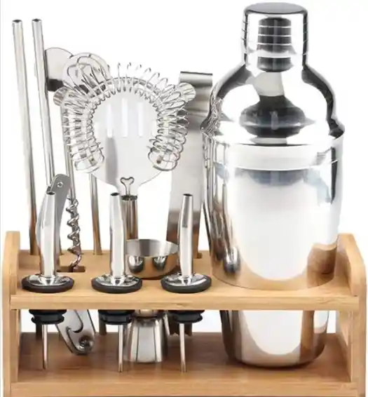 Set Coctelera Acero 12pcs Barman
