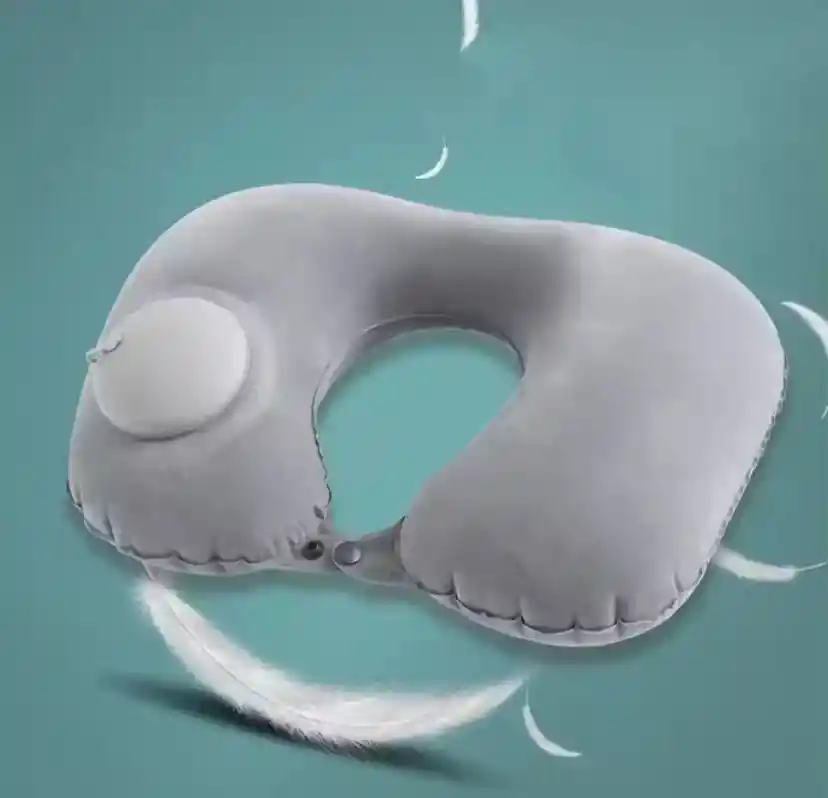 Kit De Viaje Almohada Cervical Inflable Automática