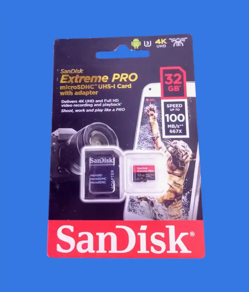 Sandisk Extreme Pro Microsdhc 32gb Uhs-i + Adaptador – Hasta 100mb/s
