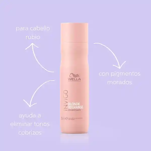 Shampoo Wella Cabello Rubio Invigo Blonde Recharge 250ml