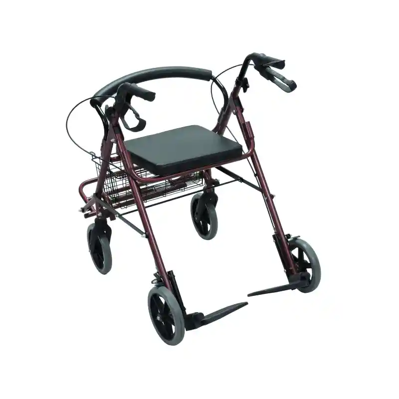Caminador Rollator 4 Ruedas Con Reposapies Y Canastilla