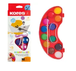 Acuarela Kores Akuarellos X 12 Colores