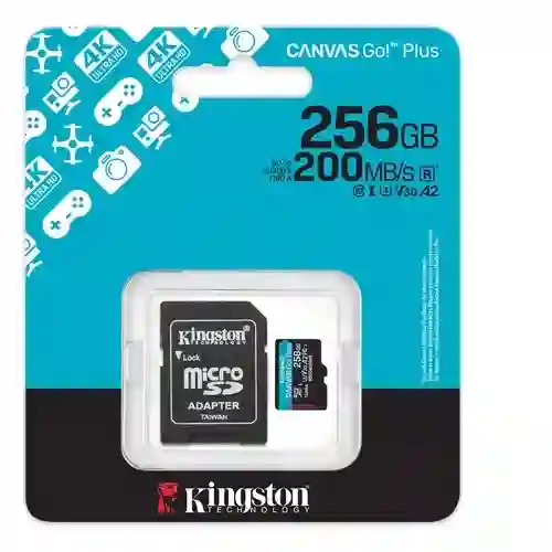 Memoria Microsd Kingston Canvas Go Plus Gen4 256gb 200mb/s