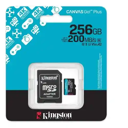 Memoria Microsd Kingston Canvas Go Plus Gen4 256gb 200mb/s