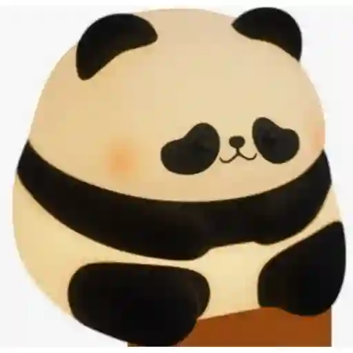Lampara De Silicona En Forma De Animal Panda Sentado Y Feliz