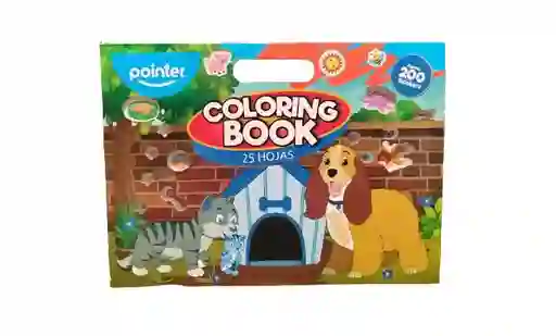 Libro De Colorear Con 200 Stickers Mascota Para Niños