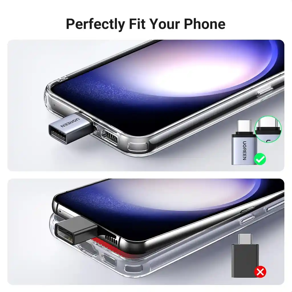 Adaptador Usb C A Usb A 3.o Hembra, Ugreen Color Plateado