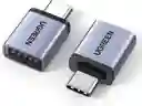Adaptador Usb C A Usb A 3.o Hembra, Ugreen Color Plateado