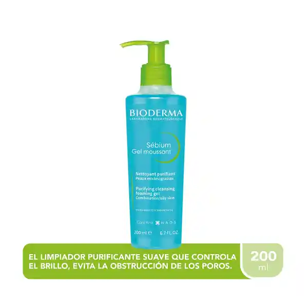 Bioderma Sébium Gel Moussant Limpiador Para Piel Mixta A Grasa 200ml