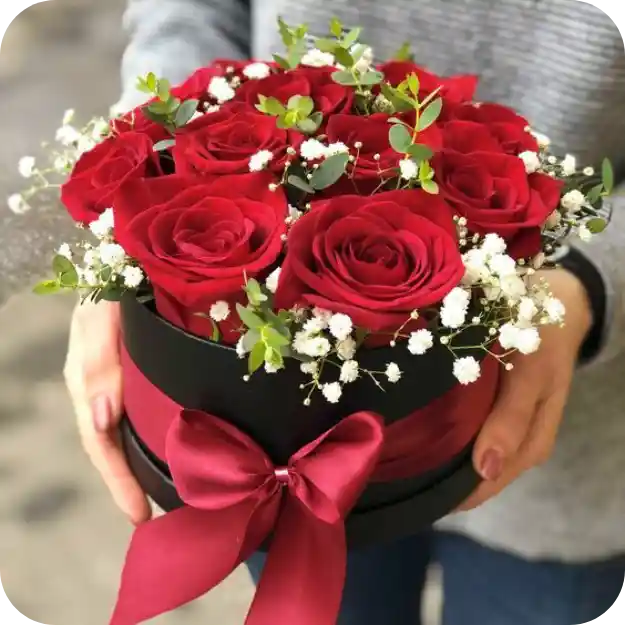 Cilindro De 12 Rosas Rojas