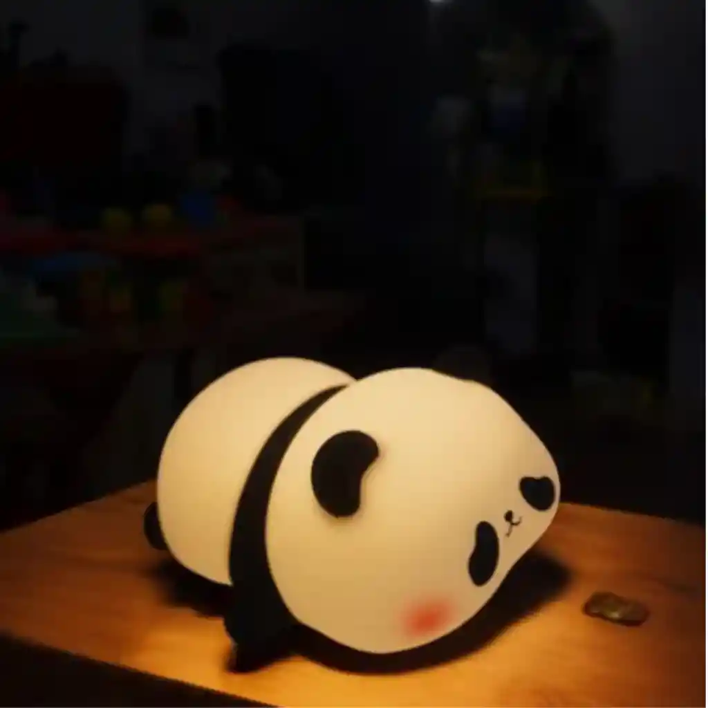 Lámpara De Silicona En Forma De Panda Acostado Luz Nocturna