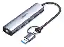 Hub Usb C Ugreen Cm475 5 En 1 Con Red Ethernet Gigabit