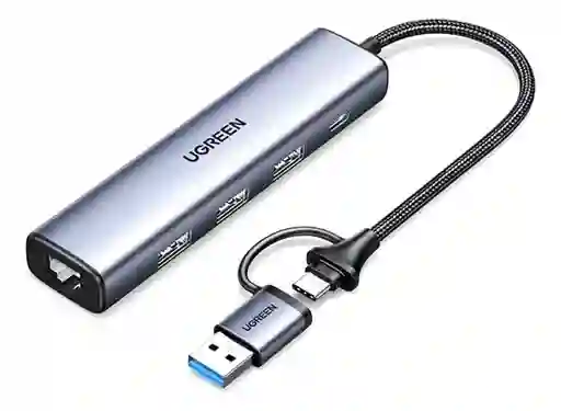 Hub Usb C Ugreen Cm475 5 En 1 Con Red Ethernet Gigabit