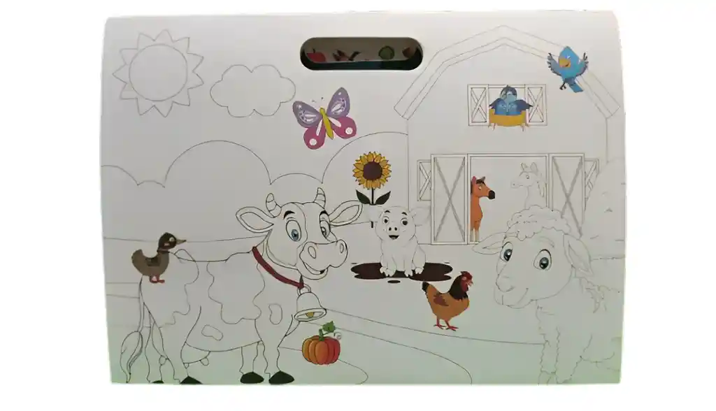 Libro De Colorear Con 200 Stickers Granja Para Niños