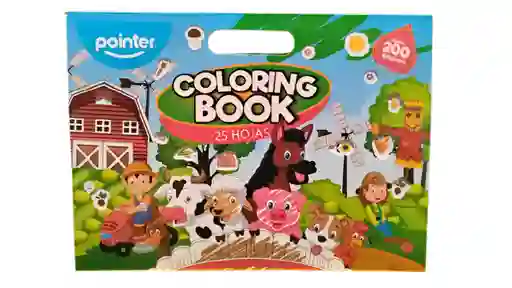Libro De Colorear Con 200 Stickers Granja Para Niños