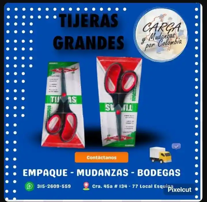 Tijeras Grandes-empaque Y Embajaje