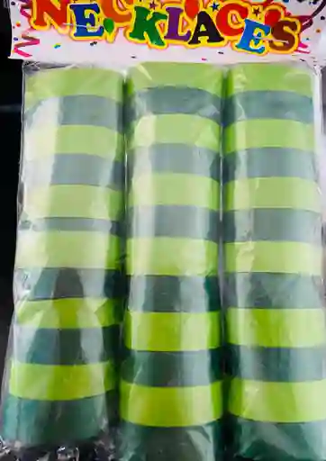 Paquete De Serpentinas Verde Claro Y Verde Oscuro Decoracion De Fiestas