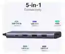 Adaptador Ugreen Hub Usb Ethernet 5 En 1 Alta Velocidad