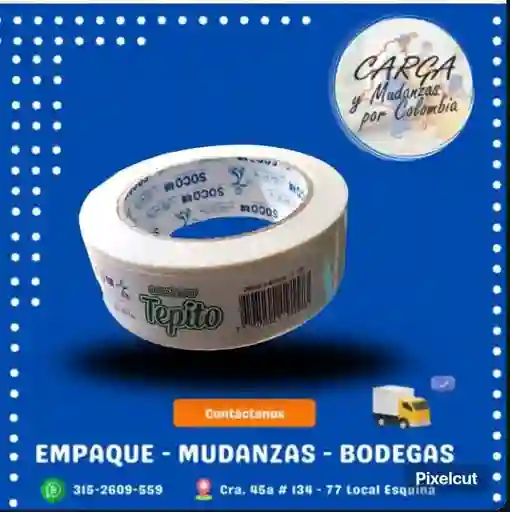 Cinta De Enmascarar Pulgada Y Media X 40 Metros-empaque-embalaje