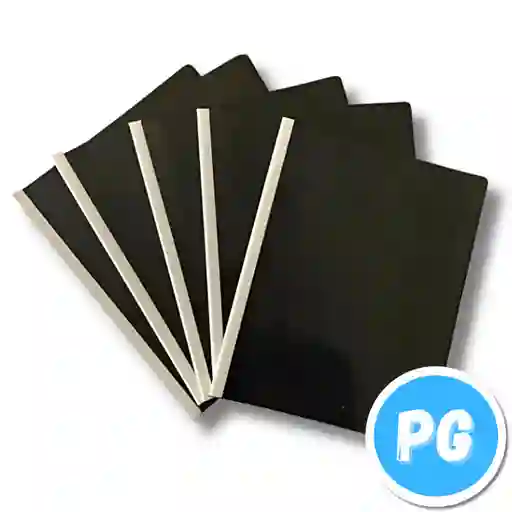 Paquete Carpeta Lomo Corredizo X5 Unds Carta Negras