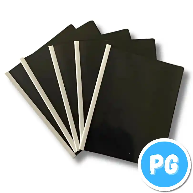Paquete Carpeta Lomo Corredizo X5 Unds Carta Negras