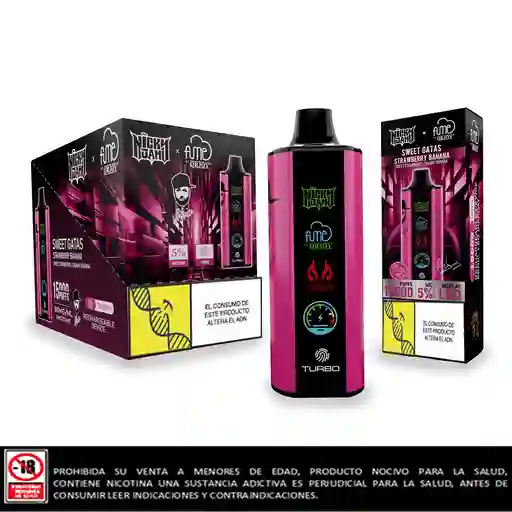 Fume Nicky Jam 15.000 Puffs Seet Gatas Strawberry Banana