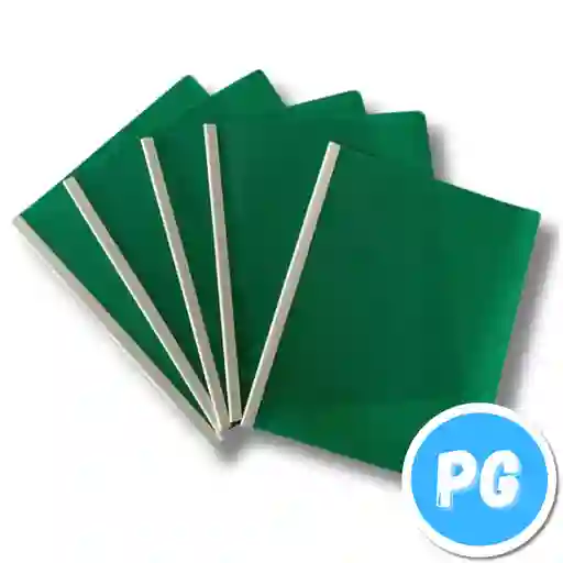 Paquete Carpeta Lomo Corredizo X5 Unds Oficio Verdes