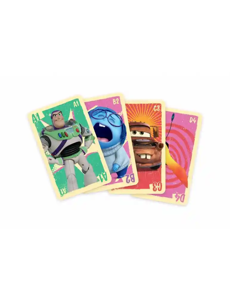 Juego De Cartas 4 En 1 Pixar Para Niños