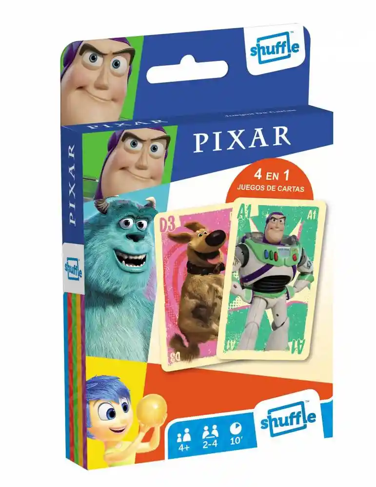 Juego De Cartas 4 En 1 Pixar Para Niños