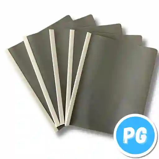 Paquete Carpeta Lomo Corredizo X5 Unds Oficio Gris