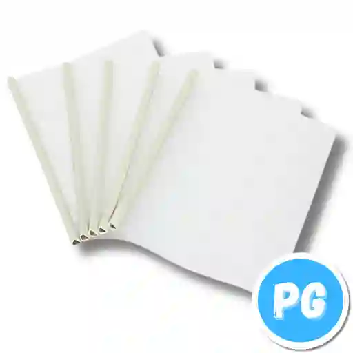 Paquete Carpeta Lomo Corredizo X5 Unds Oficio Blanca