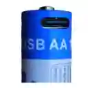 Bateria Pilas Recargable R6 2600 Mah X4 Und Usb Tipo C Goo P