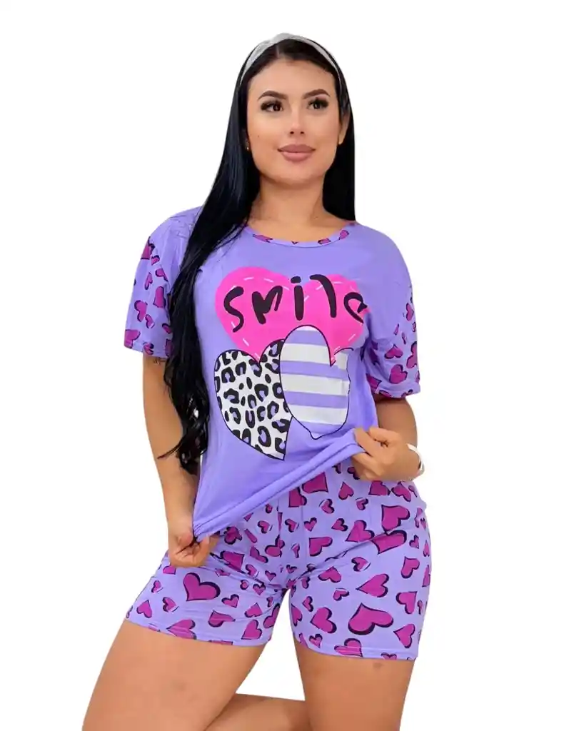 Conjunto De Pijama Estampada De Dos Piezas