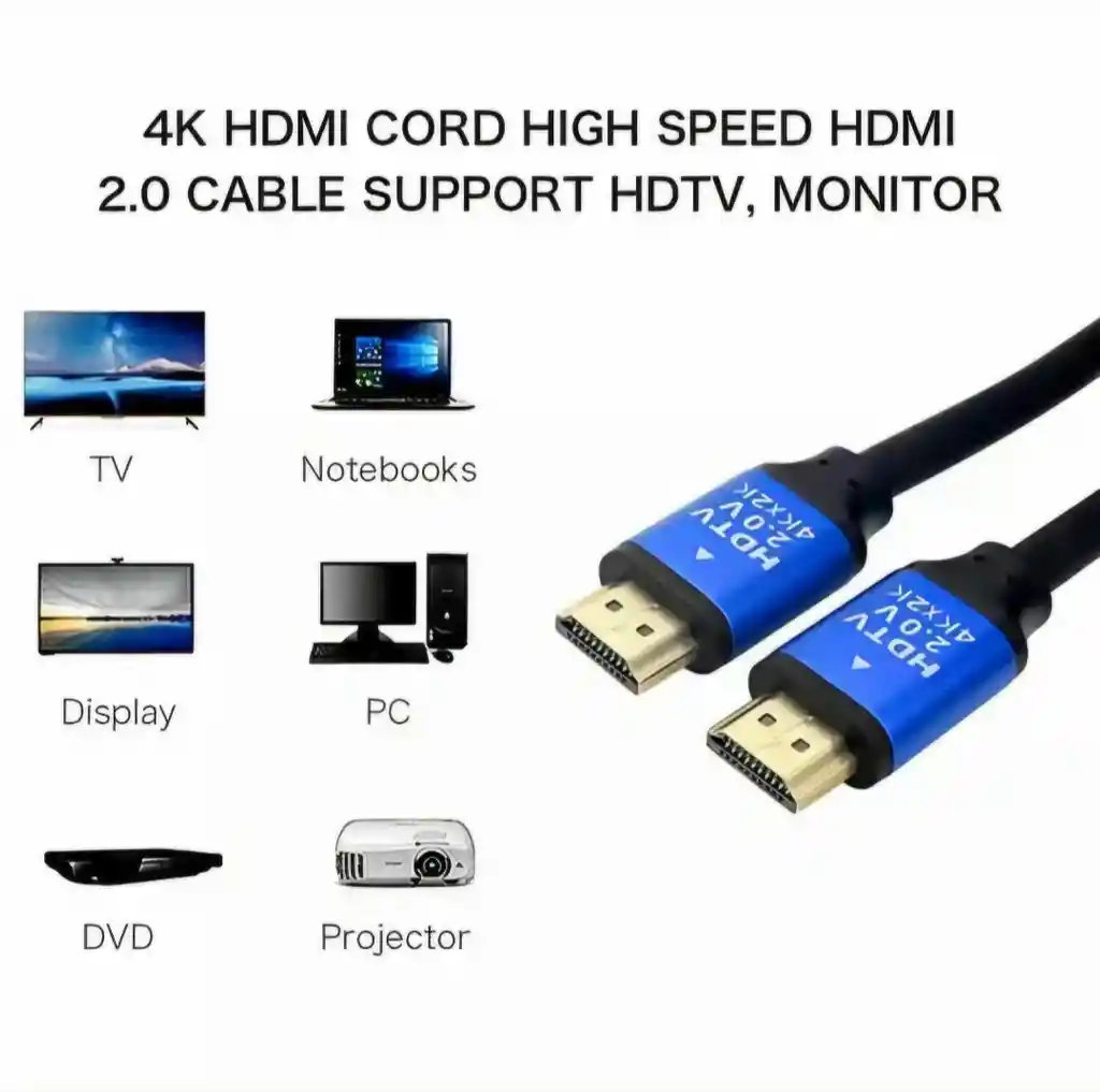 Cable Hdmi 4k 3 Metros Premium De Alta Velocidad