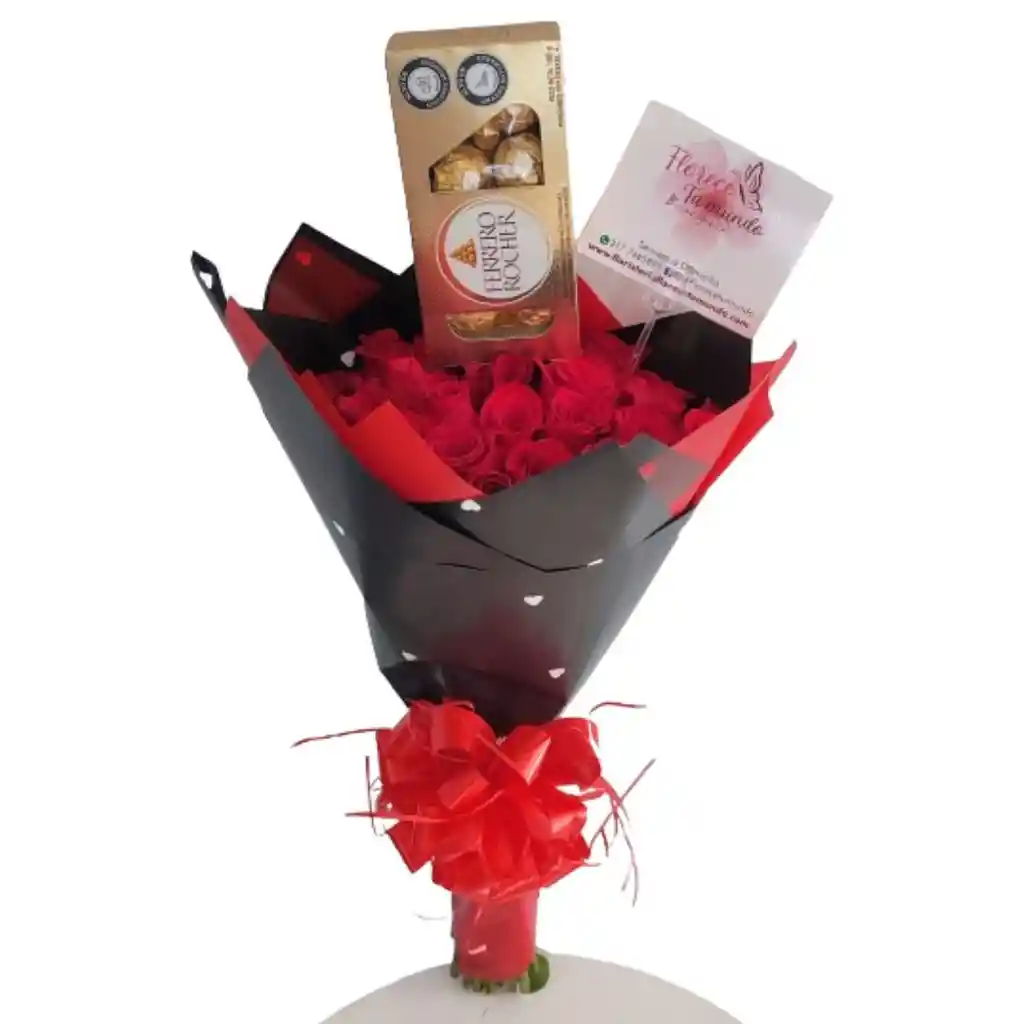 Ramo Premium De Rosas Y Chocolates