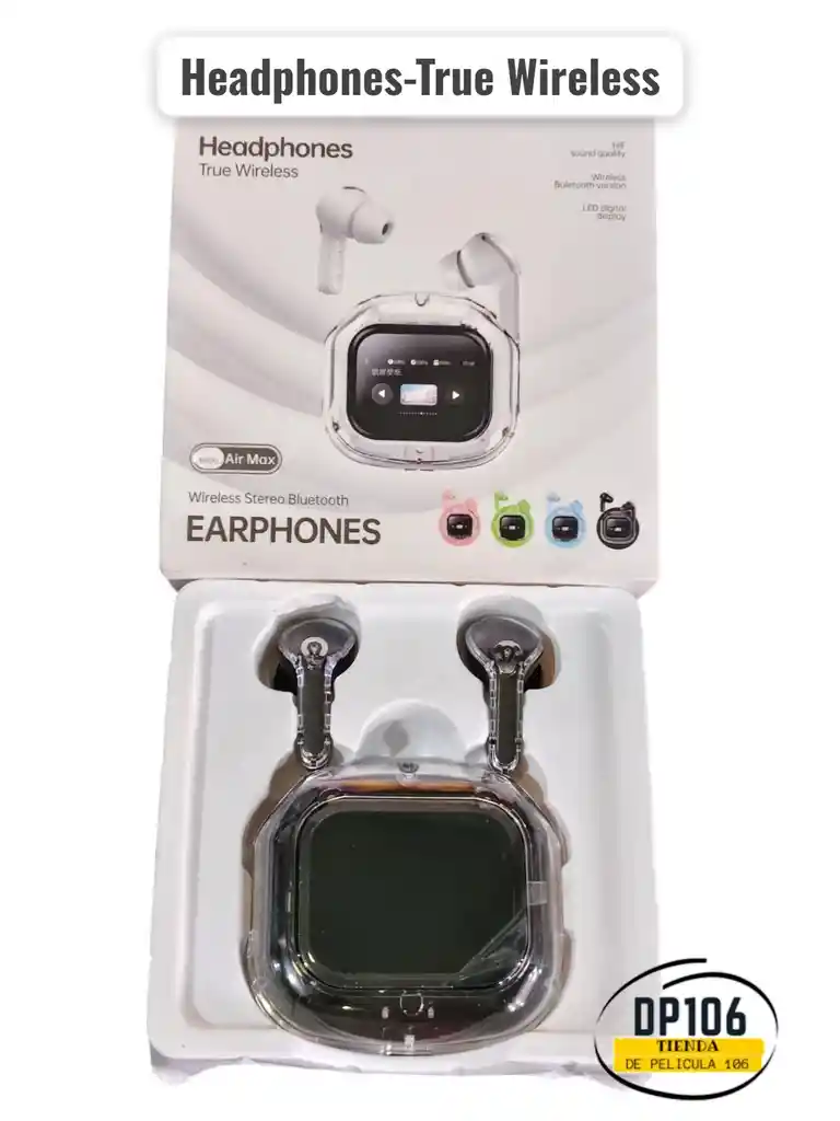 Headphones True Wireless Audifonos Bluetooth Negros