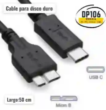 Cable De Disco Duro Micro B Tipo C